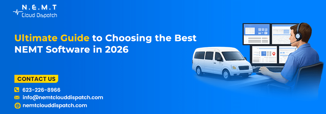 Best NEMT Software 2026 dashboard showing dispatch, scheduling, and billing features