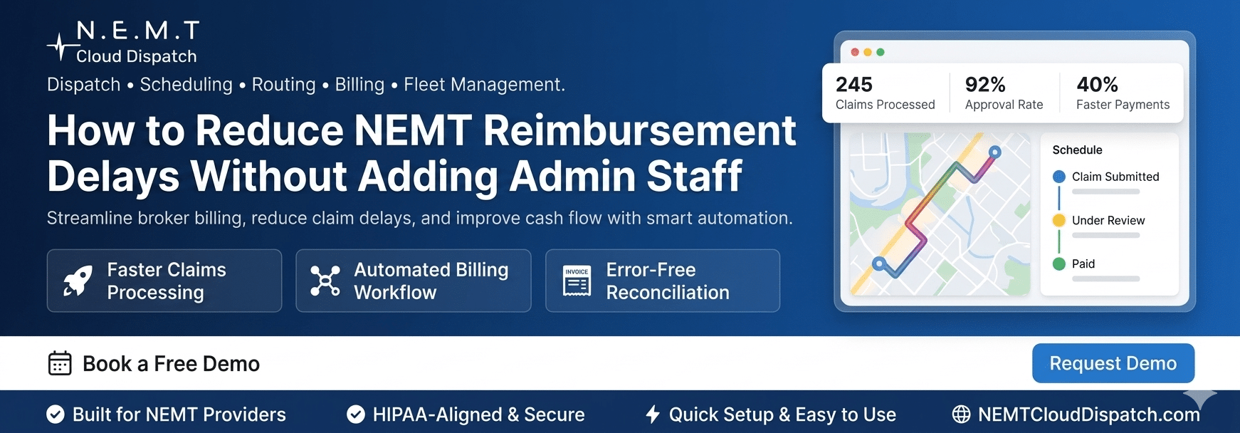 NEMT billing automation software reducing reimbursement delays for transportation providers