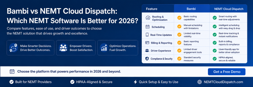 bambi vs nemt cloud dispatch comparison