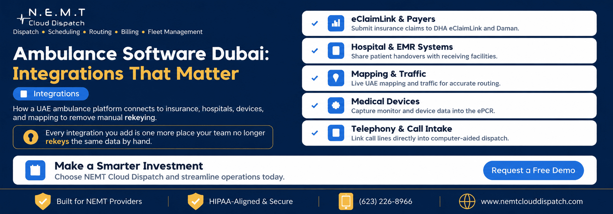 ambulance software dubai ntegrations 2026