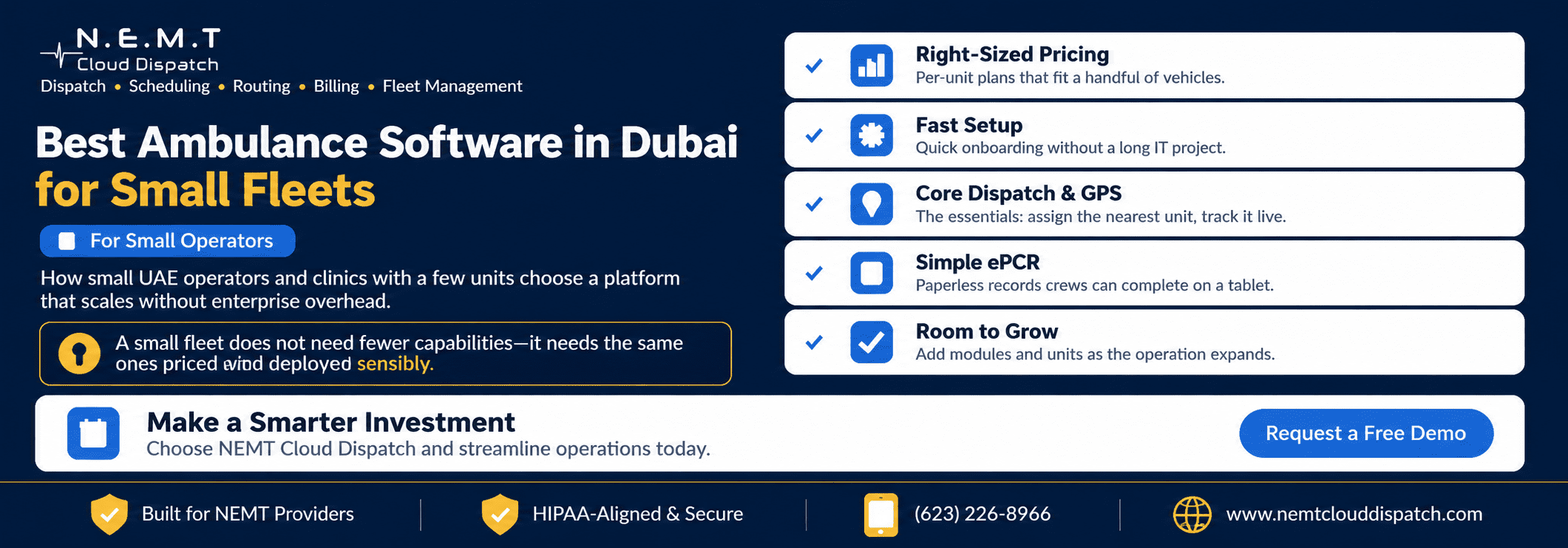 best ambulance software dubai small fleets 2026
