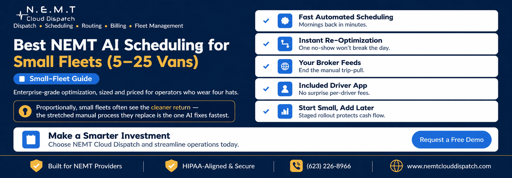 best nemt ai scheduling software small fleets 2026