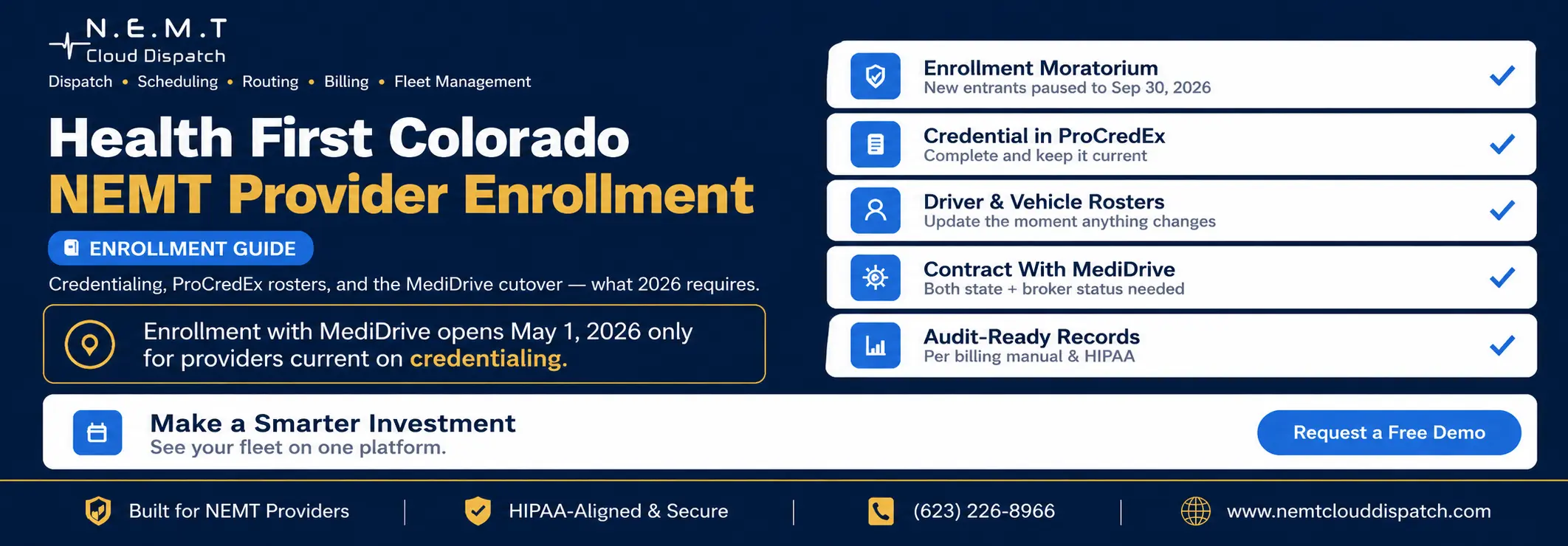 Health first colorado nemt provider enrollment requirements 2026