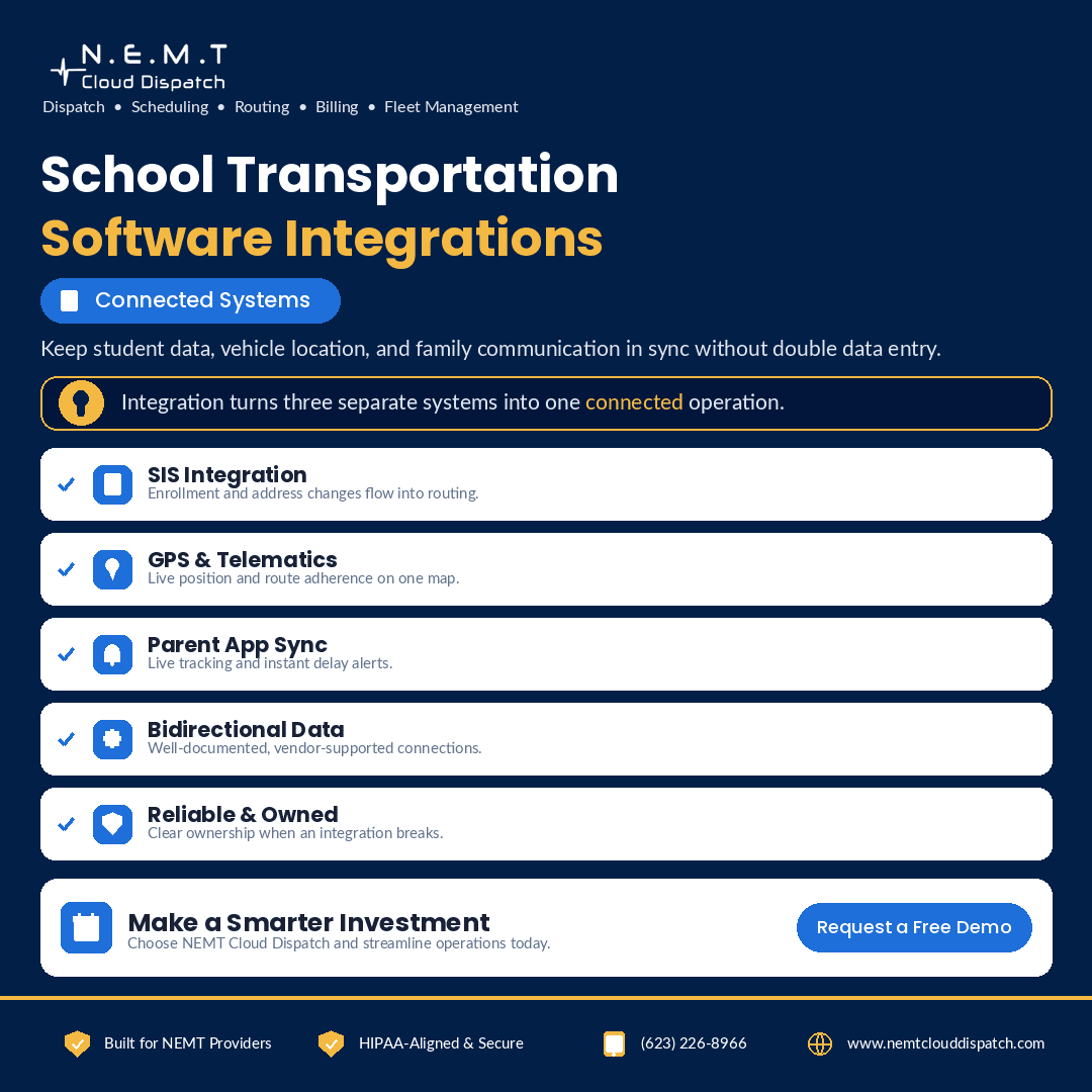 School transportation software integrations