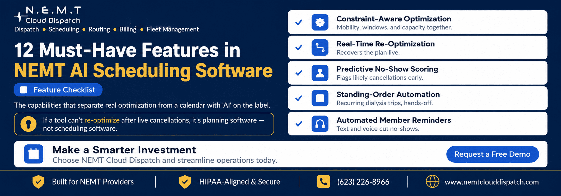 nemt ai scheduling software features 2026