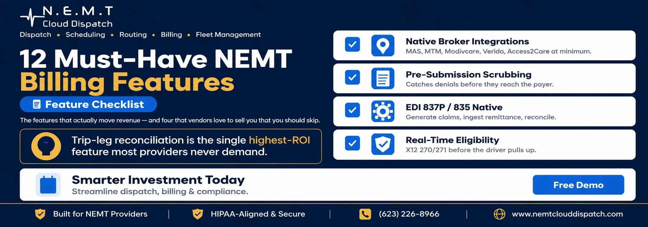 Nemt billing software features