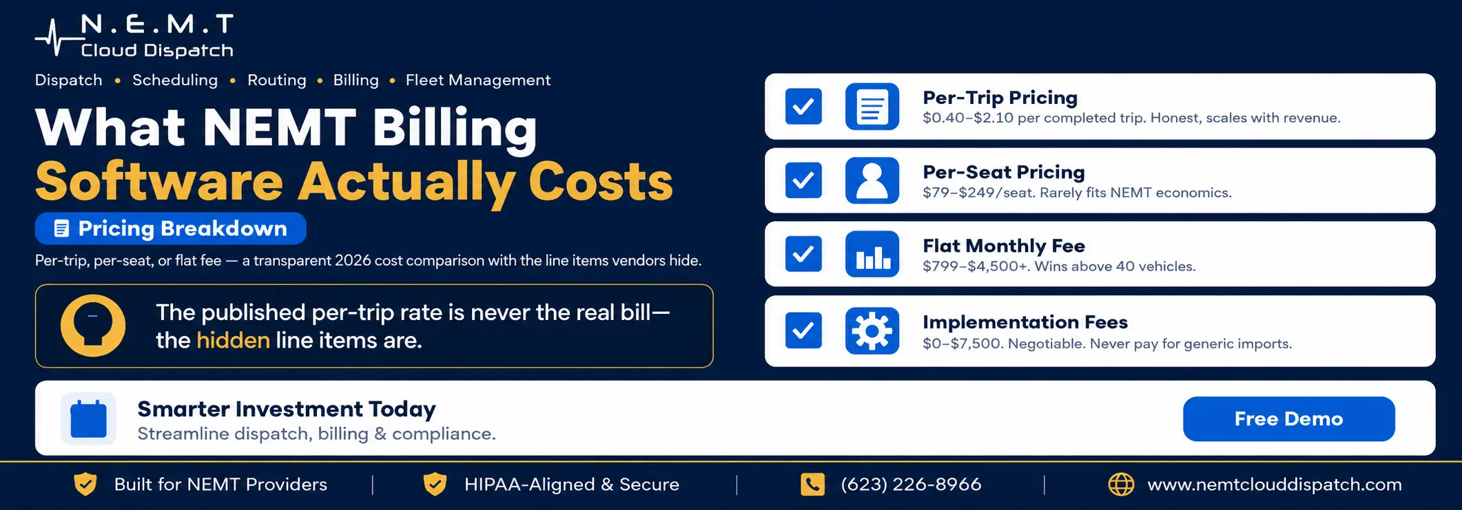 Nemt billing software pricing