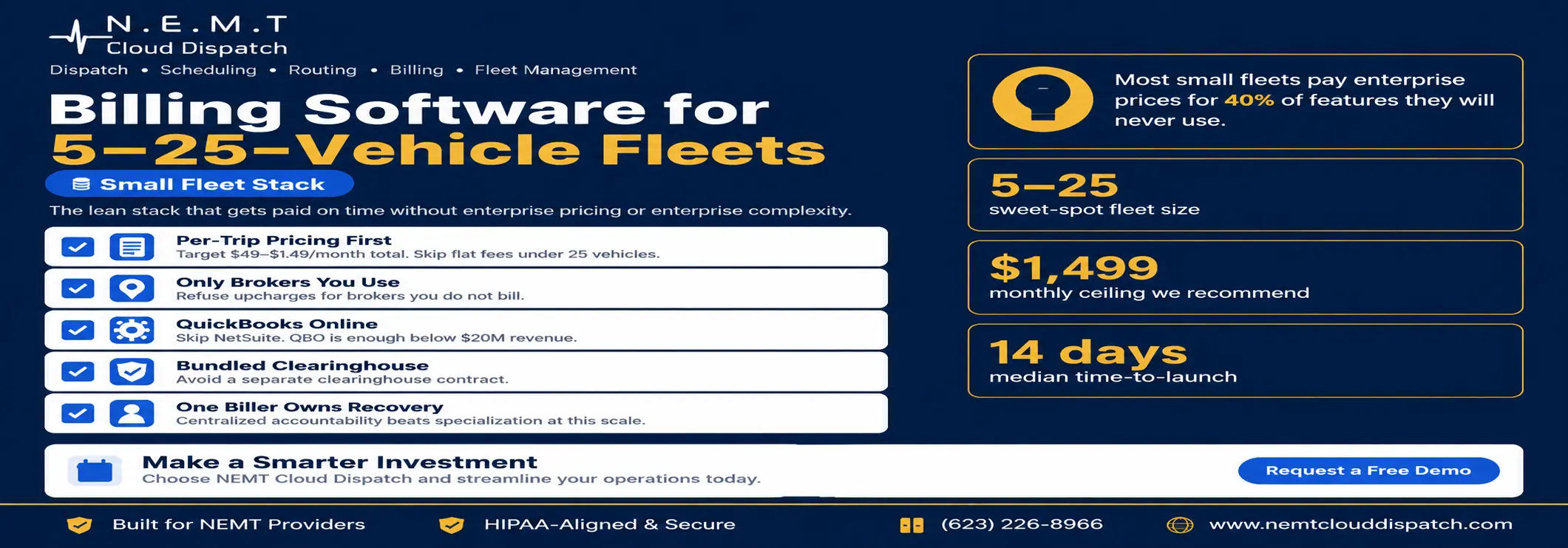NEMT billing software small fleets
