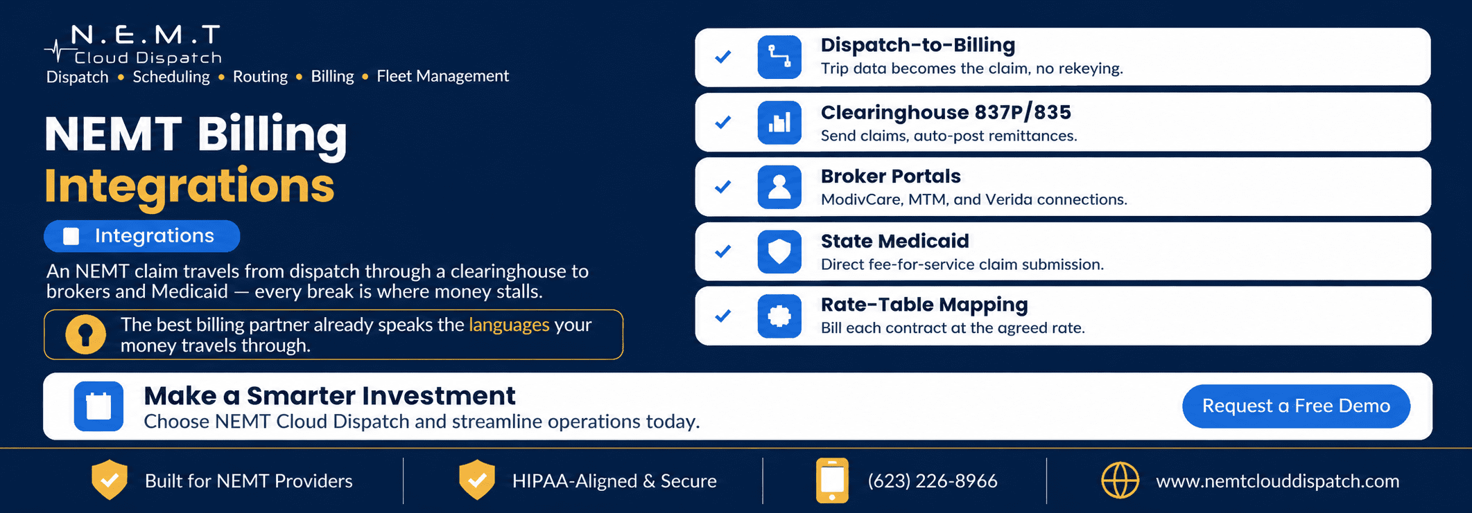 nemt medical billing services integrations 2026