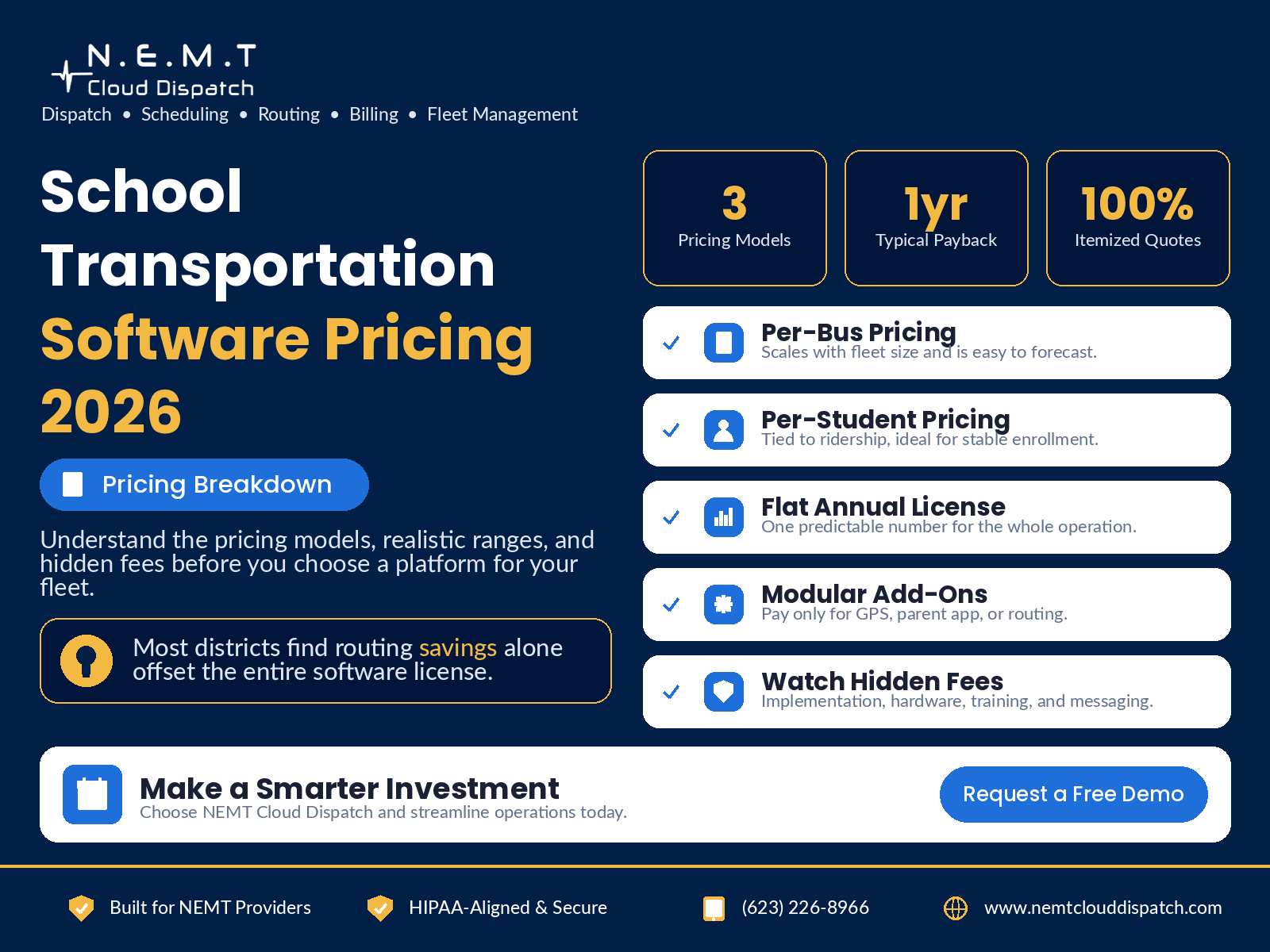school transportation software cost