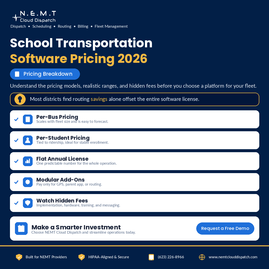 school transportation software cost