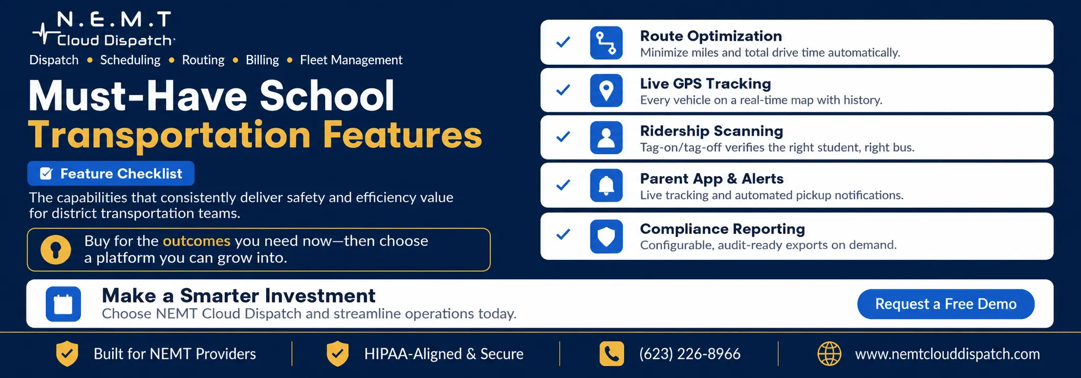 School transportation software features