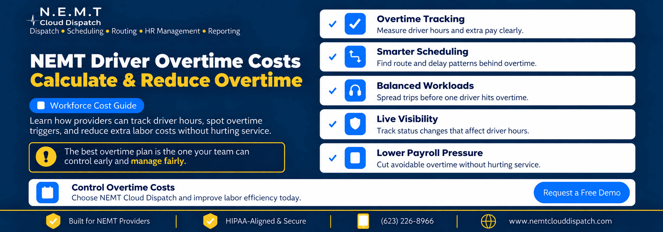 NEMT Driver Overtime Costs: Calculate & Reduce Overtime