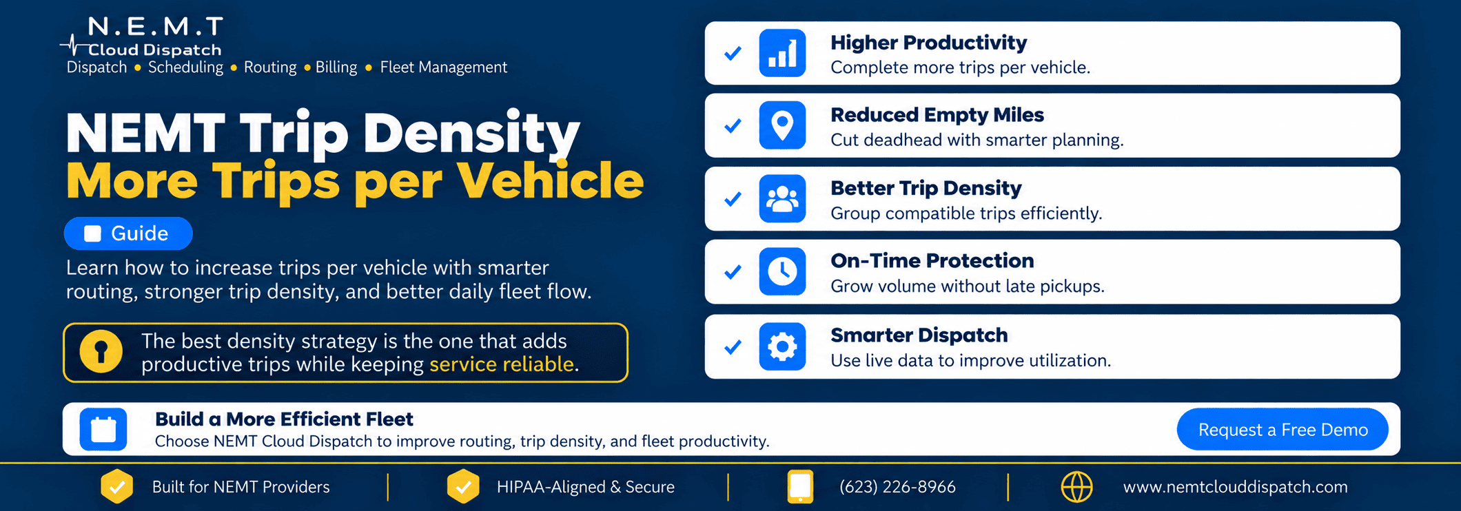 NEMT Trip Density: Increase Trips per Vehicle Efficiently