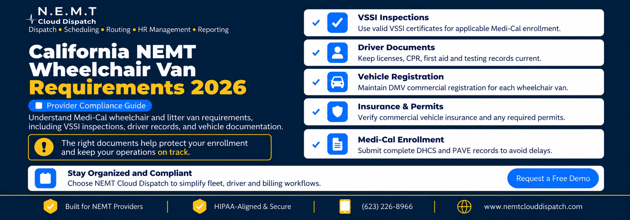 California NEMT Wheelchair Van Requirements 2026