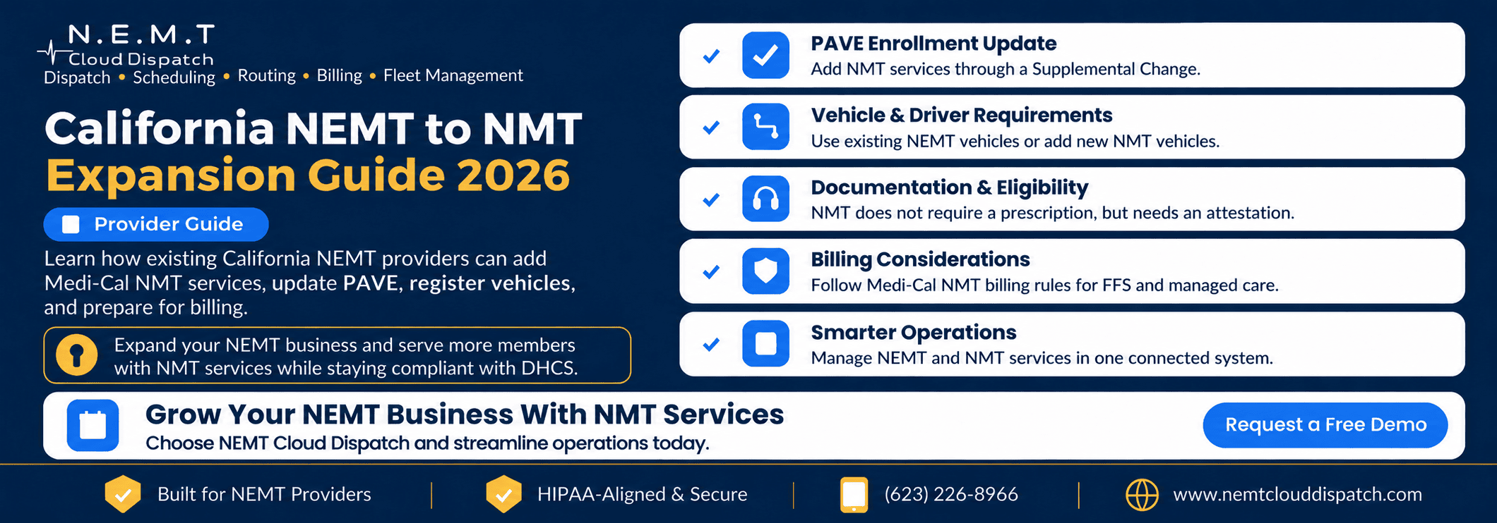 California NEMT to NMT expansion