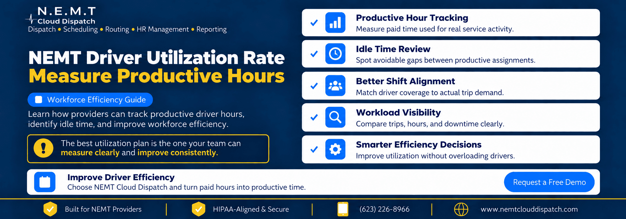 NEMT driver utilization rate