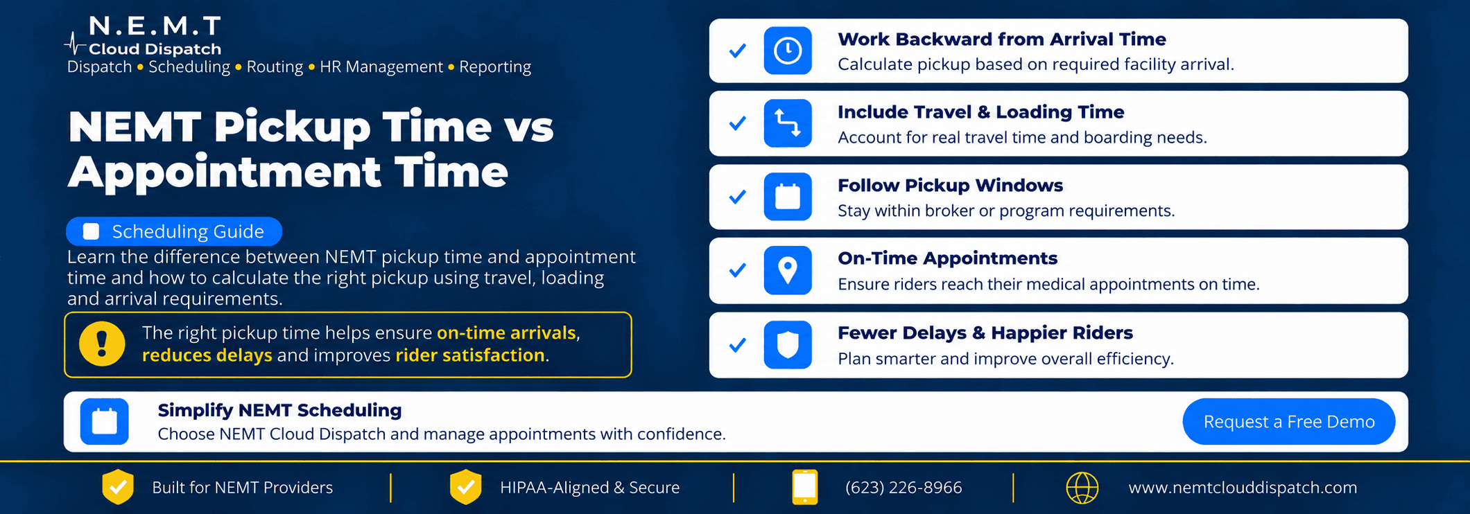 NEMT Pickup Time vs Appointment Time: Scheduling Guide