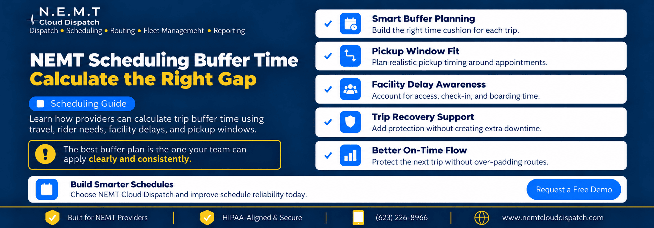 NEMT Scheduling Buffer Time