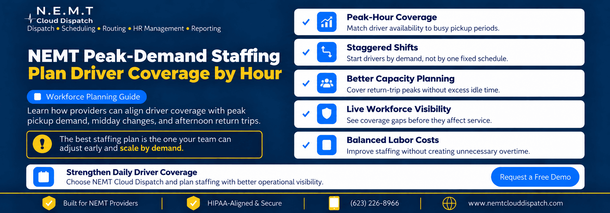 NEMT Peak-Demand Staffing: Plan Driver Coverage by Hour