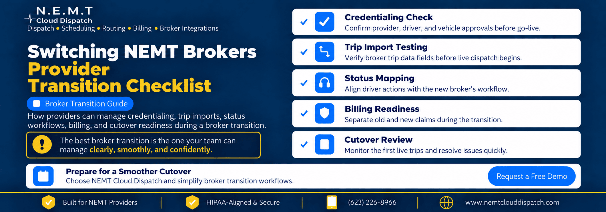 Switching NEMT Brokers: Provider Transition Checklist